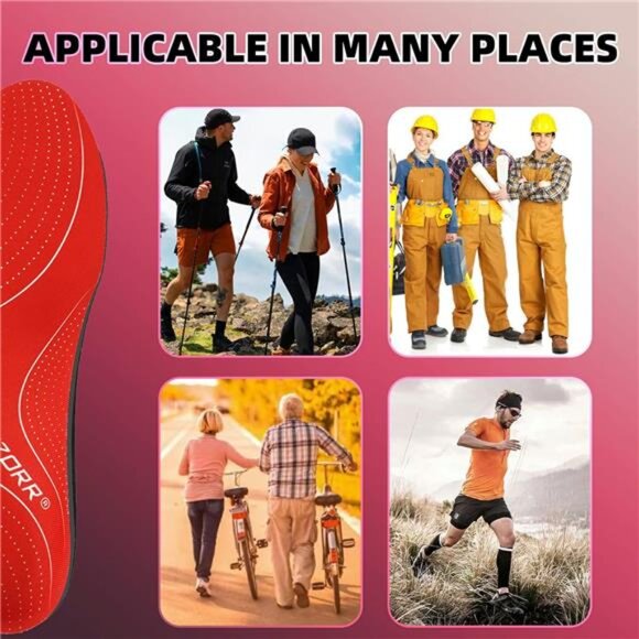 Arch Heavy Support Pain Relief Orthotics 210+ lbs Flat Foot Heel Pads Plantar - Picture 5 of 7